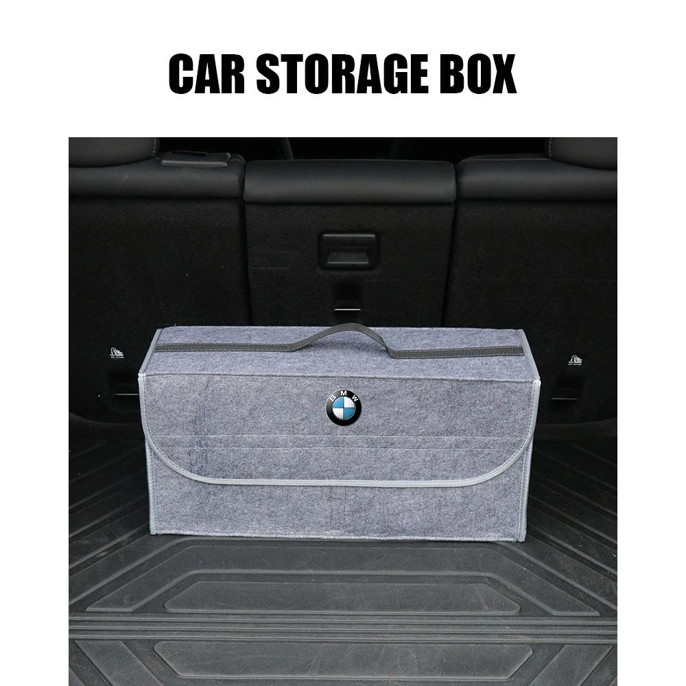 1Pcs Car Soft Felt Storage Bag Organizer Cars Foldable Trunk Car Goods For BMW E36 E46 E53 E90 E60 E61 E93 E87 X3 X5 F30 F20