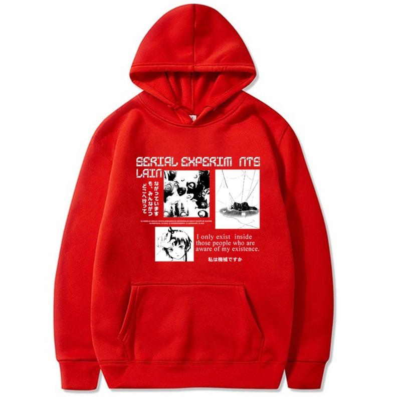 Serial Experiments Lain Iwakura Autumn Men's Hoodie Sweatshirt Men Womnen Fashion Brand Design Pullover Men's Fleece Hoodies
