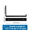 10 Inch Shelf Bracket Suitable for DIY Floating Shelf,1/5 Inch Thick Heavy Duty Stand,2 Pieces