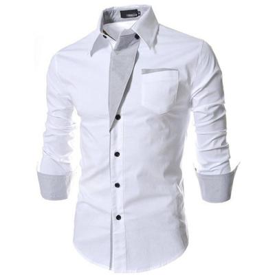 Men's Business Long Sleeve Shirt Breathable Casual Shirt Large Size Shirt