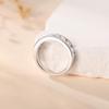 Elegant Women's Moissanite Ring in 925 Sterling Silver and Gold-Plated Finish