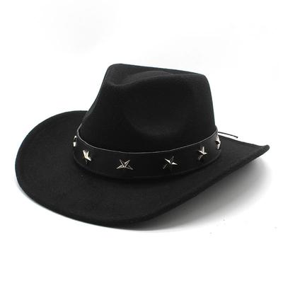 Minority Woolen Hat Men And Women Couple Hat Woolen Western Cowboy Top Hat Tide