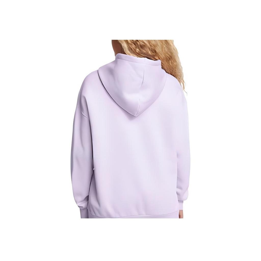 Under Armour Essential Comfortable Loose Solid Color Long Sleeve Sweatshirt Women sweatshirt Light-Purple 1379495-535
