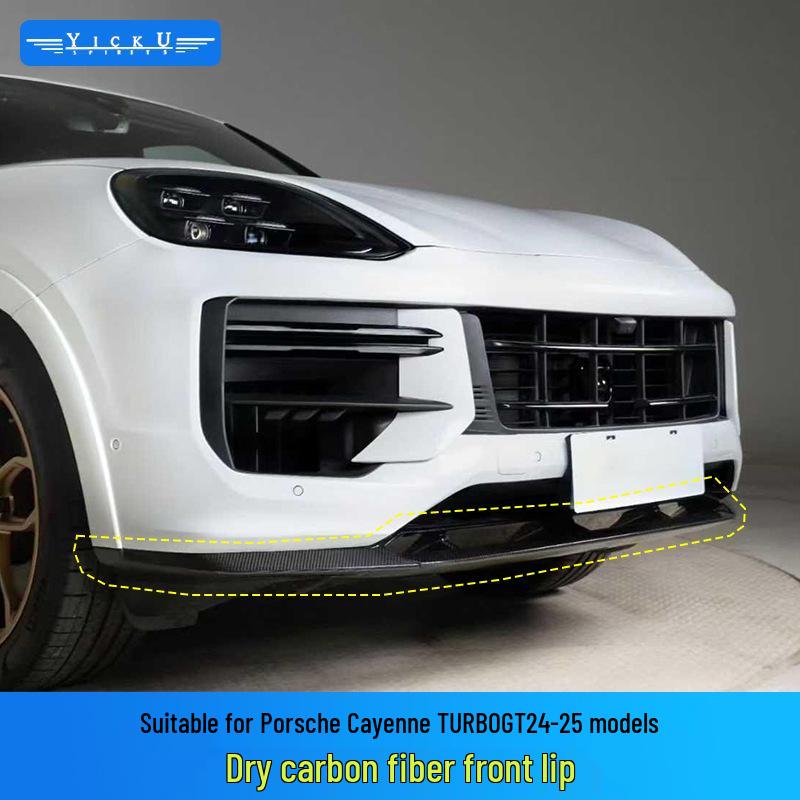 2024 Porsche Cayenne Turbo GT Dry Carbon Fiber Front Lip & Splitter