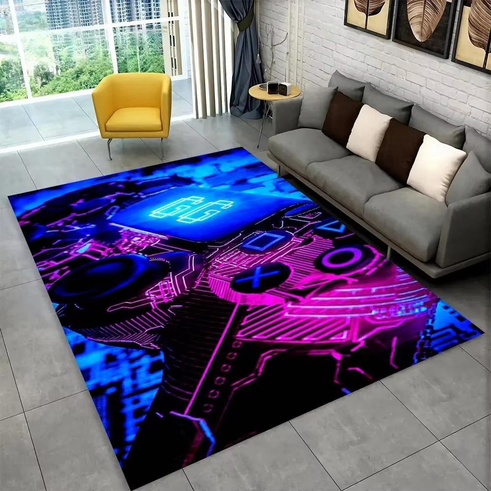 Colorful Game Controller Theme Carpet Living Room Decor Sofa Rug Bedside Soft Area Rug Balcony Coffee Table Floor Mat Doormat