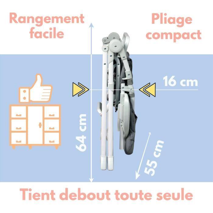 BAMBISOL Fixed High Chair with Depth-adjustable Tablet Gray