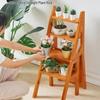 Solid Wood Multifunctional Folding Ladder-Chair: Indoor Portable 4-Step Stool & Climbing Ladder