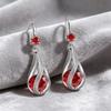 Yousheng 1 Pair Drop Earrings Cubic Zirconia Waterdrop Shape Long Earrings Lightweight Smooth Surface Hook Earrings Banquet Dance