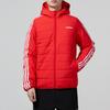 Adidas 3-Stripe Padded Hooded Jacket With Logo Print Men Outerwear Red H14198