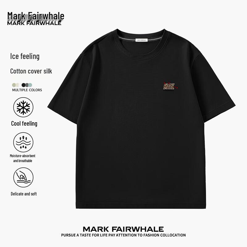 MARK FAIRWHALE Men s Ice-Feel Breathable Leopard Graphic T-Shirt 2XL