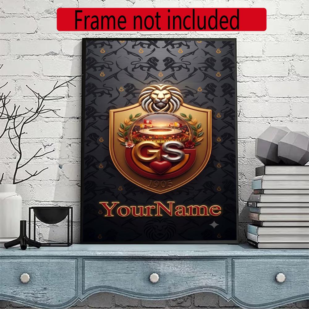 Galatasaray Personalized Name Round Diamond Painting Kit Diamond Embroidery Painting Rhinestones Mosaic Frameless Handwork Decoration Arts