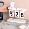 Moderne Houten Eeuwigdurende Kalender Flip Maand Datum Weergave Bureau Schema Agenda Planner Huisdecoratie Kantoor Ornament Nieuw