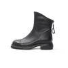 British Style Women's Genuine Leather Martin Boots, Autumn/Winter 2025 Vintage Brown, Non-Slip Fleece-Lined Flat Ankle Boots.
