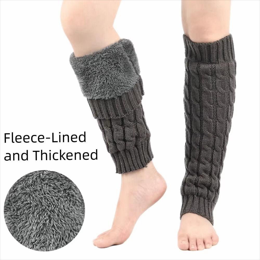 Twist Pattern Women Leg Warmers Double-Layered Ankle Warmer Stretchy Foot Covers Winter Season