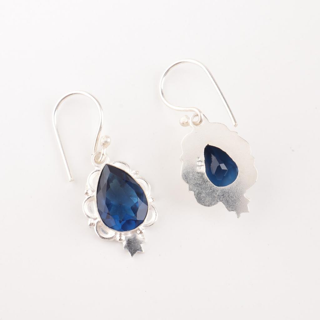 London Blue Topaz Gemstone 925 Sterling Silver Earrings Jewelry Gift For Her EE-163-10