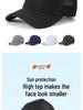 Cappello da Sole Traspirante in Rete da Uomo - Cappellino da Baseball High-Top per l'Estate con Visiera a Becco d'Anatra e Vestibilità Ampia per la Testa