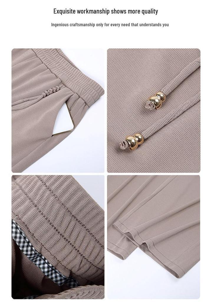 Summer High-Waisted Elastic Wide-Leg Maternity Pants for Women - Stylish, Slimming, Casual Wear for All Ages