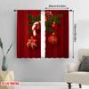 2pcs,2D Plane Printing Pattern Curtains Christmas Candy Cane Holly Ornament (4) Durable Polyester (without Rod) Versatile All