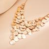 Metal Chain Tassel Sequin Necklace Bohemian Sequin Drop Earrings Fashion Gold Jewelry  Gift
