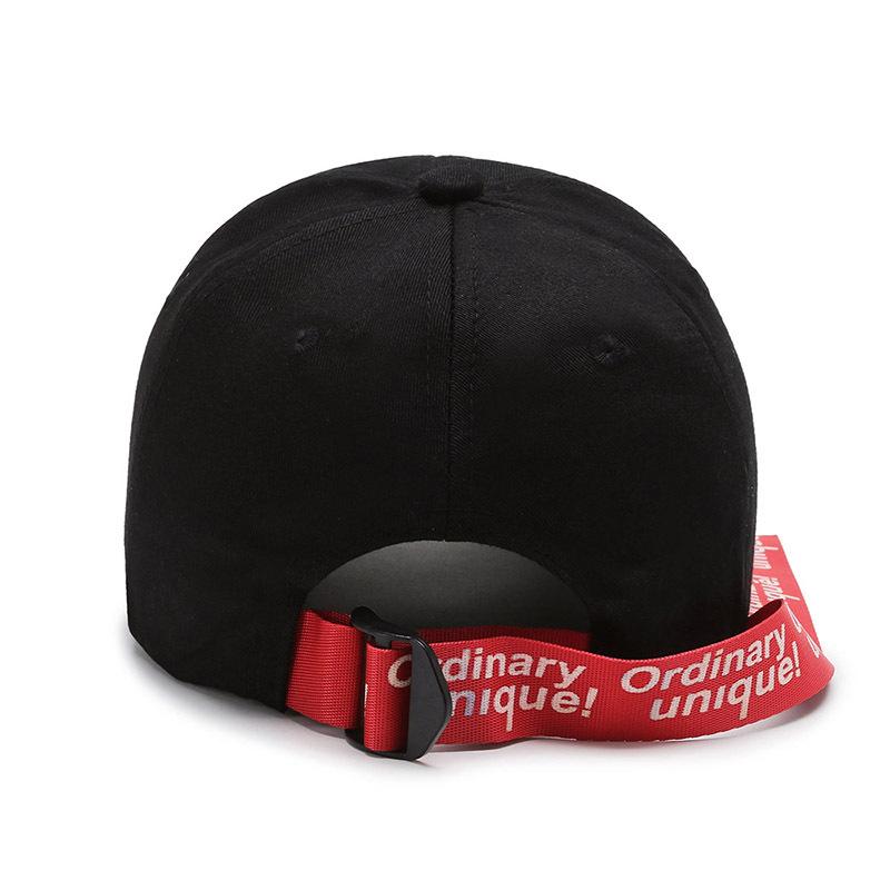 Hat Spring and Autumn New Embroidery Ribbon Baseball Cap Personalized Peaked Hat Outdoor Sun Hat Travel Hat Couple Hat