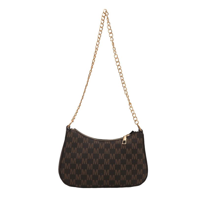 Müheloser Retro-Chic Stil Halbmond-Tasche, Goldene Kettenriemen, Vielseitig Konvertierbare Umhängetasche/Handtasche für Frauen Tägliche Nutzung