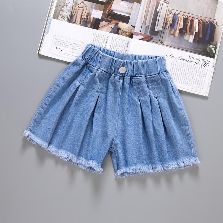 Neue Mädchen Jeansrockhosen Sommer Ausländische Shorts Kinder Faltenhosen Mode Koreanische Version von Kinderkleidung