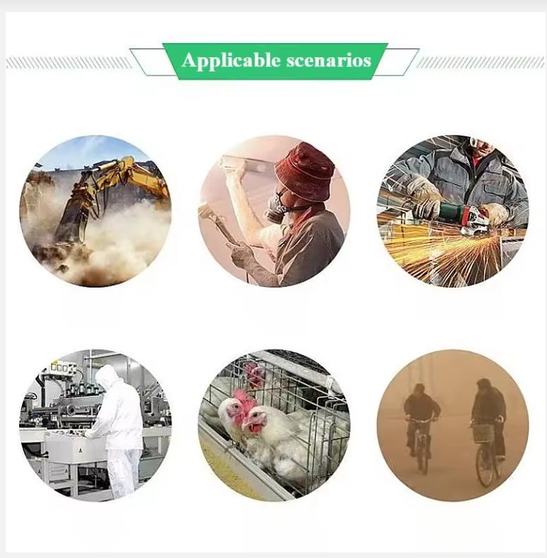 Mascarilla Antipolvo con Filtros Antipolvo Mascarilla de Filtrado por Autoaspiración Respirador Antipolvo de Protección Mascarilla Facial Antipolvo para Pulverización