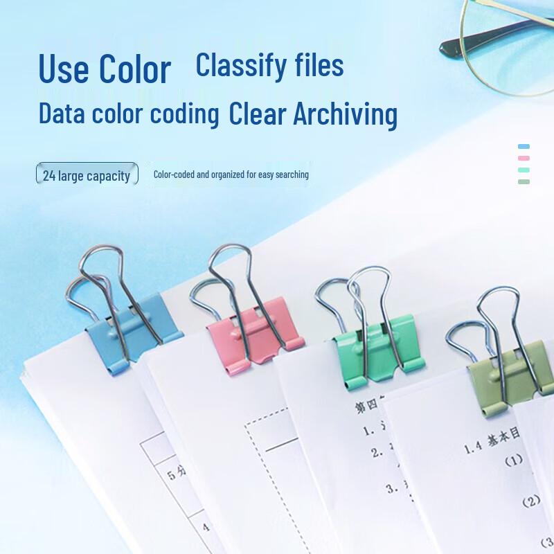 Deli Colored Long Tail Paper Clips