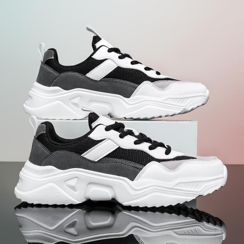 

2025 Женские кроссовки для бега Кожаные кеды на шнуровке Уличная обувь Противоскользящие Спортивные Теннисные Легкие Женские Кроссовки для ходьбы 42 темно серый