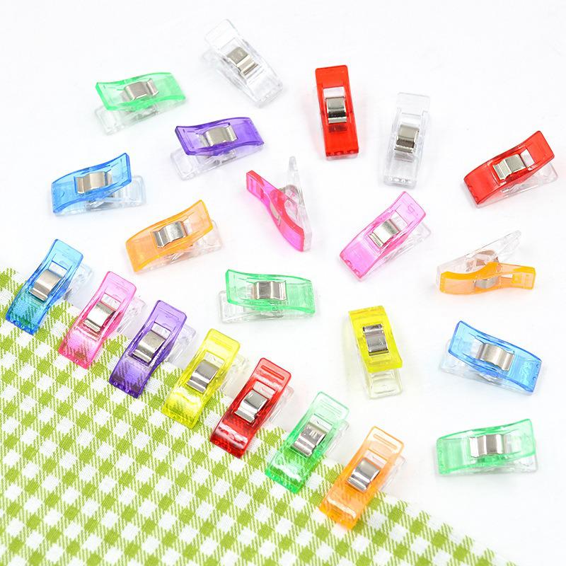 Colorful Plastic Fabric Positioning Clips for Sewing and Crafts