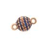ZHUKOU 6MM Brass Inlaid Zircon Round Magnet Connection Buckle Bead Water Diamond Pendant Jewelry Making Buckle Accessories:VK265