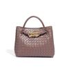 Modische und elegante Damenhandtasche mit Schleife, handgewebtem Metall und lässiger Umhängetasche mit großem Fassungsvermögen für eine Schulter