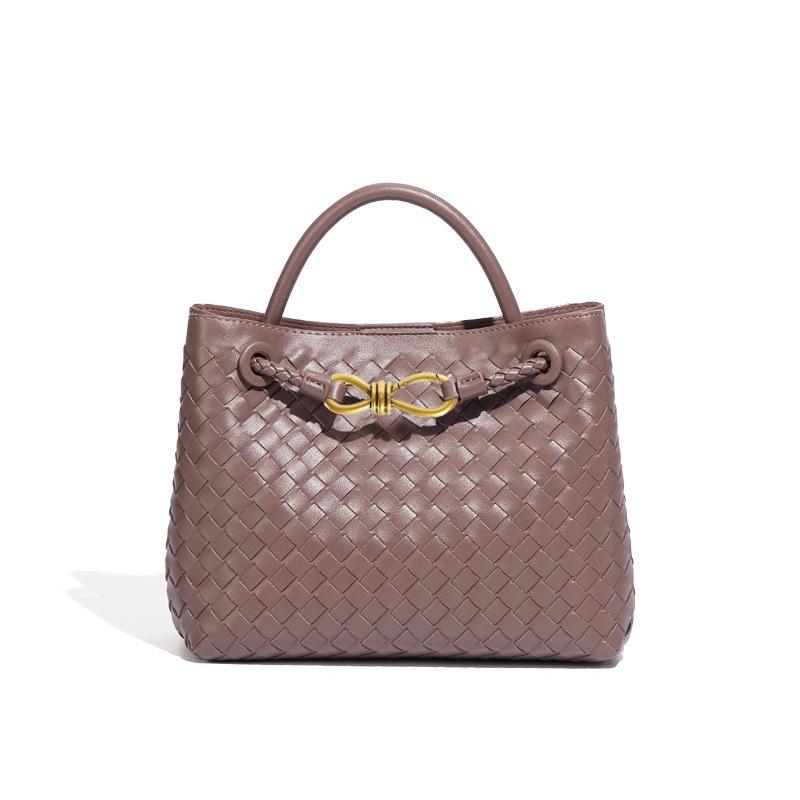 Modische und elegante Damenhandtasche mit Schleife, handgewebtem Metall und lässiger Umhängetasche mit großem Fassungsvermögen für eine Schulter