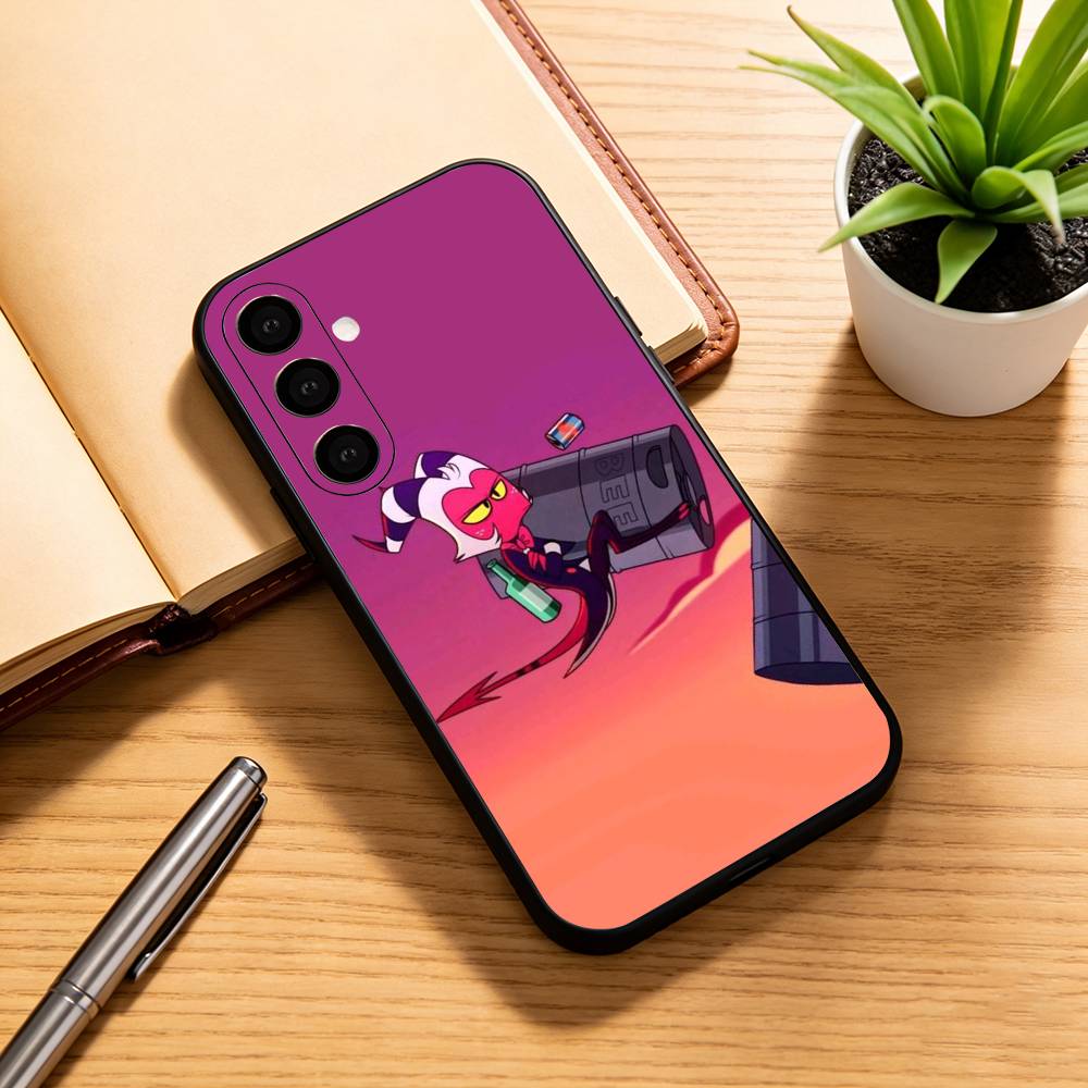 H-Helluva Boss M-Moxxie Phone Case For Samsung Galaxy A73,A72,A71,A70,A53,A52,A51,Others Soft Black Cover