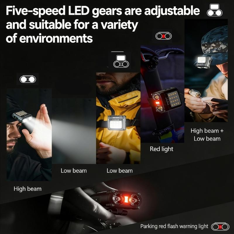 Night Riding Bike Light Set Lighting Systems With Quick Releases Clip And High Visibilities For City Or Trail Cycling