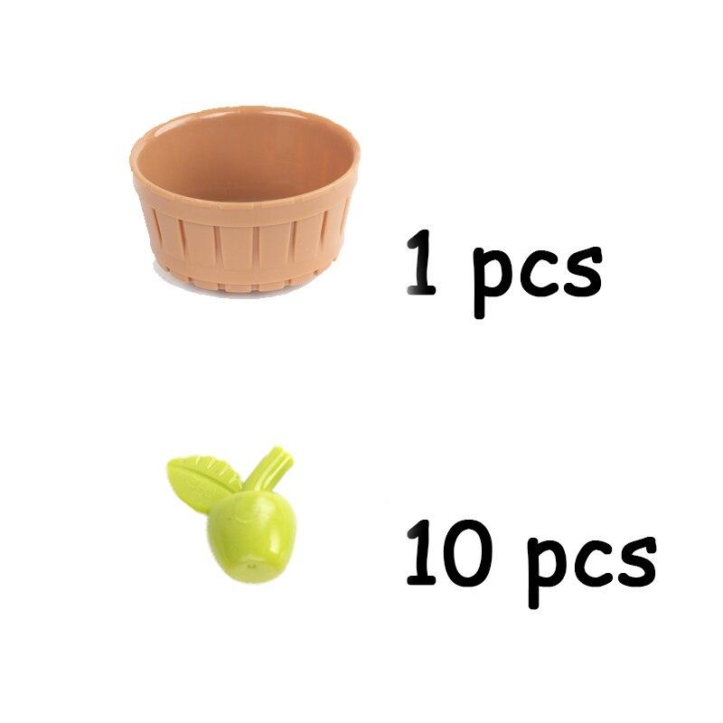 

Городские аксессуары, строительные блоки, овощная еда, фрукты, морковь, яблоко, банан, модельные блоки MOC, фигурки друзей, кирпичи, игрушки 1 зелёный