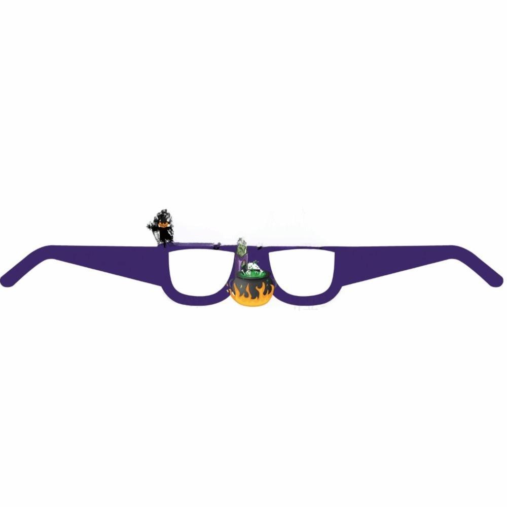 6 pcs Funny Cosplay Eyeglass Spider Design Party Photo Props Halloween Paper Glasses  Party
