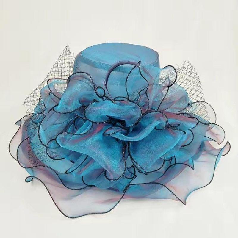 Creative Hat Summer Hat UV Protection Organza Fashion Net Gauze Cap Wide Brim Hat Female Sun Hat