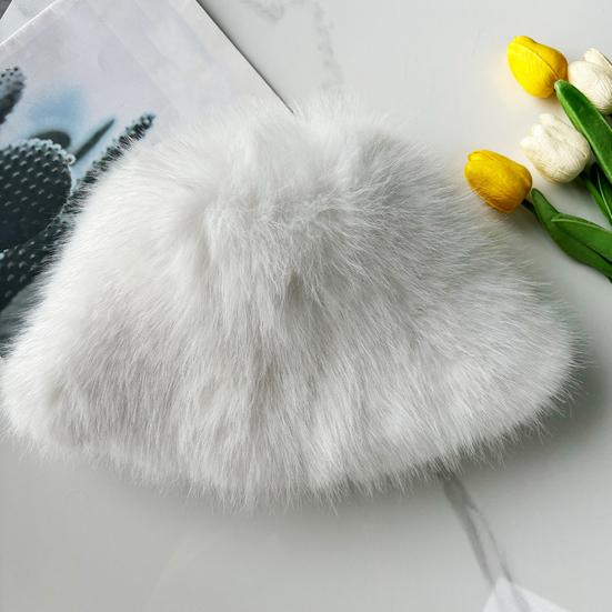 Women's Fuzzy Faux Fur Bucket Hat Winter Plush Furry Ladies Hat Fluffy Sherpa Fisherman