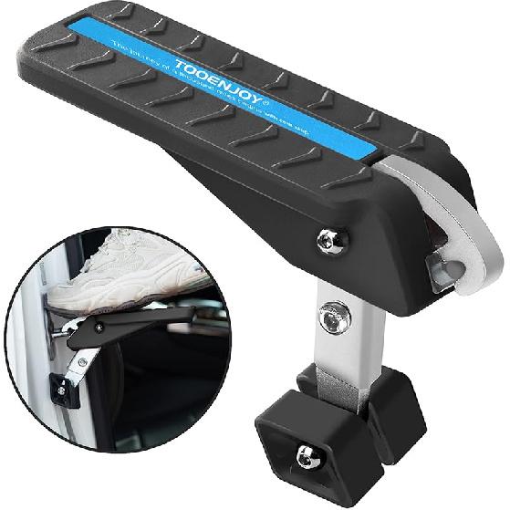 TOOENJOY Универсальная складная ступенька на дверь автомобиля, Складная ступенька для доступа на крышу автомобиля, Педаль-лестница для стояния на обе ноги, Легкий доступ к крыше для большинства темно серый