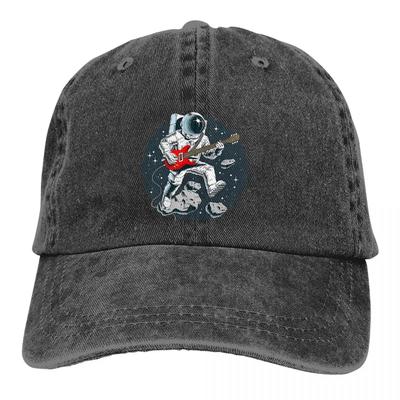 Washed Men's Baseball Cap Spaceman Ast Trucker Snapback Cowboy Caps Dad Hat Guitar Rock Golf Hats