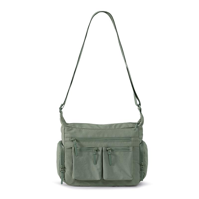Lightweight Shoulder Bag Multi-Layer Large Capacity Commuter Crossbody Bag Nylon Bag