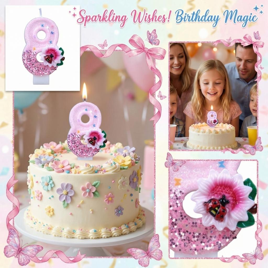 Fashion Cartoon Creative Birthday Candles Party Digital Candles