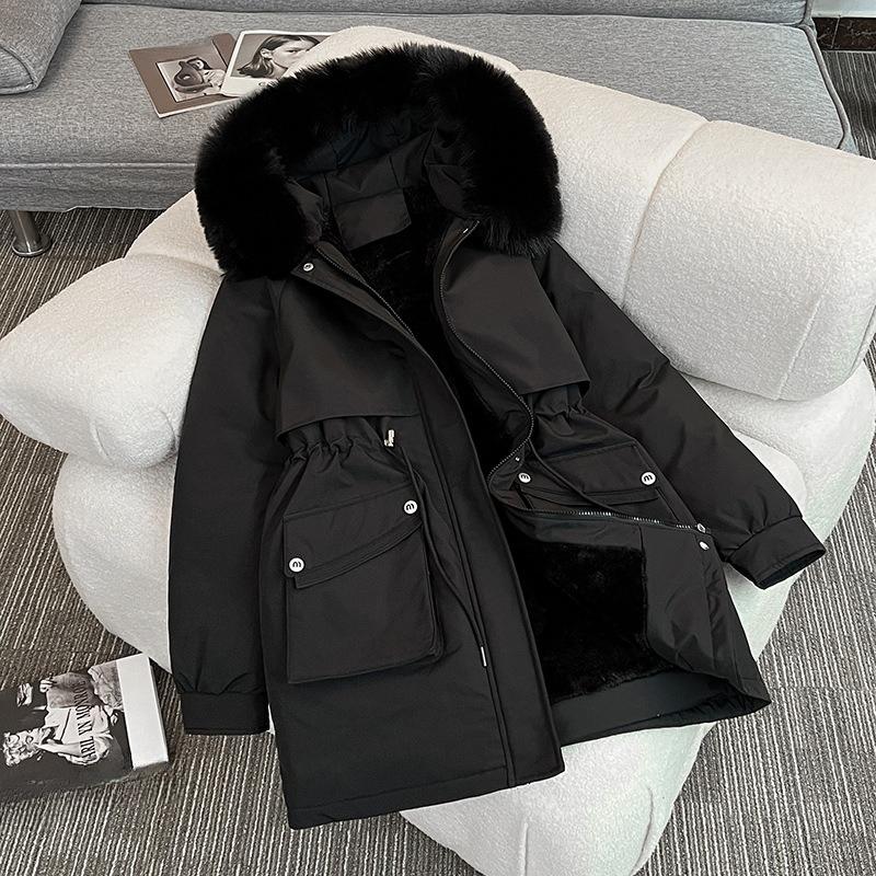 Send Cotton-padded Jacket Coat, A Middle-aged Woman Who Overcomes The Female Padded Cotton-padded Coat in Winter and Has A Long Foreign Style.