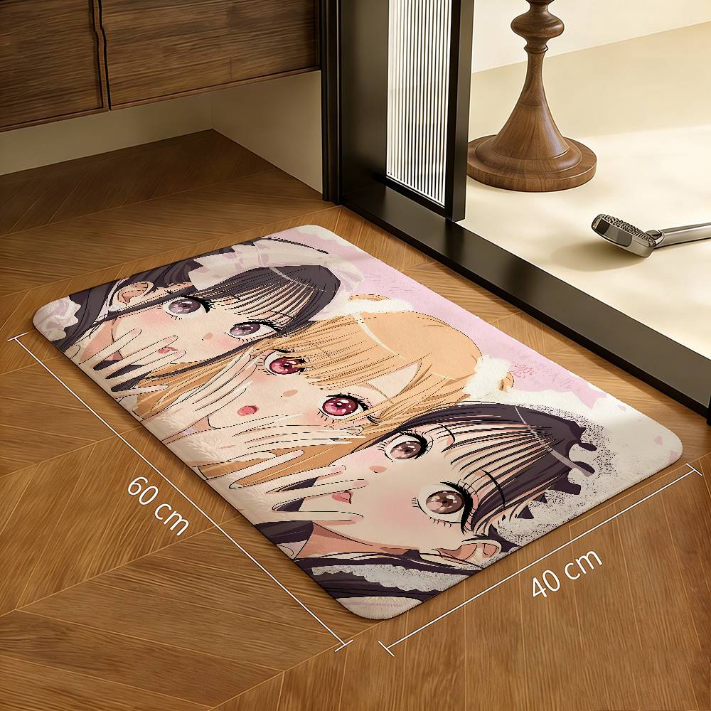 M-My Dress-Up Darling Anime Fußmatte Rechteckig Rutschfest Zuhause Weich Badezimmermatte Eingangstür Innen Außen Matte Hotel Dekor Matte