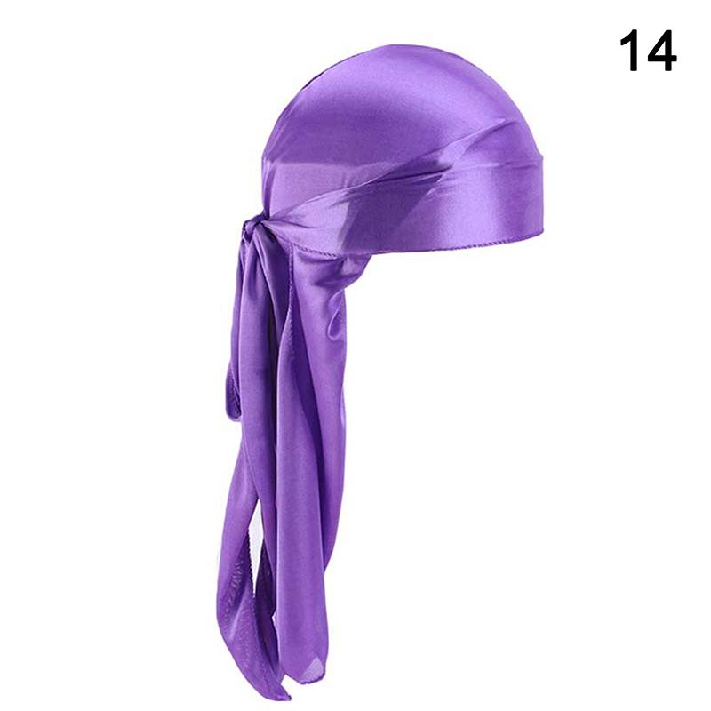 Unisex Menn Kvinner Bandana Durag Hodeplagg Hodeplagg Silke Piratlue Wrap Hatter