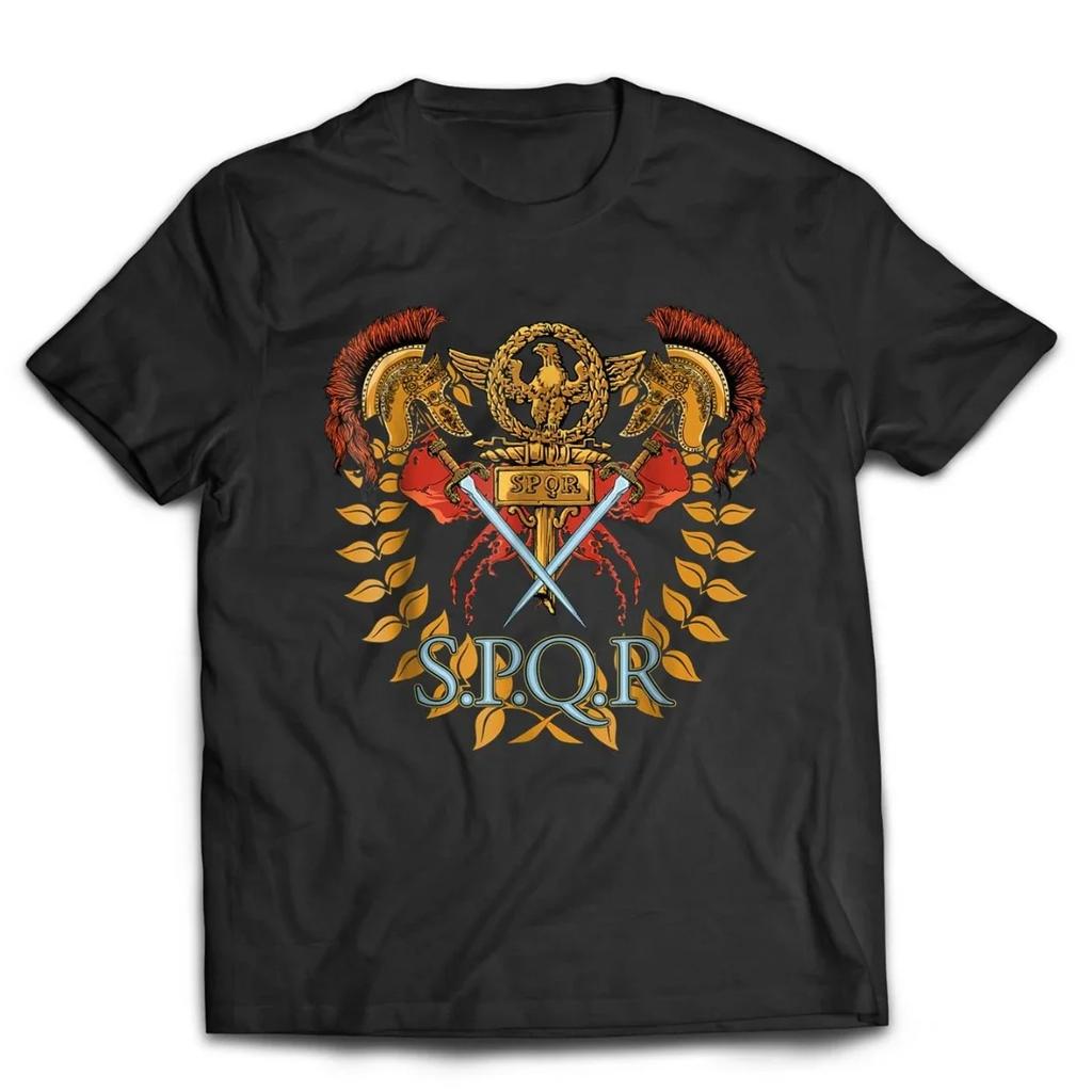 Cool design SPQR Tshirt of Roman Empire Legion Summer cotton short sleeve Oneck unisex Tshirt