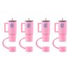 4Pcs Straw Lid Reusable Food Grade Creative Flexible Exquisite Silicone Cup Shape Straw Dust Plug