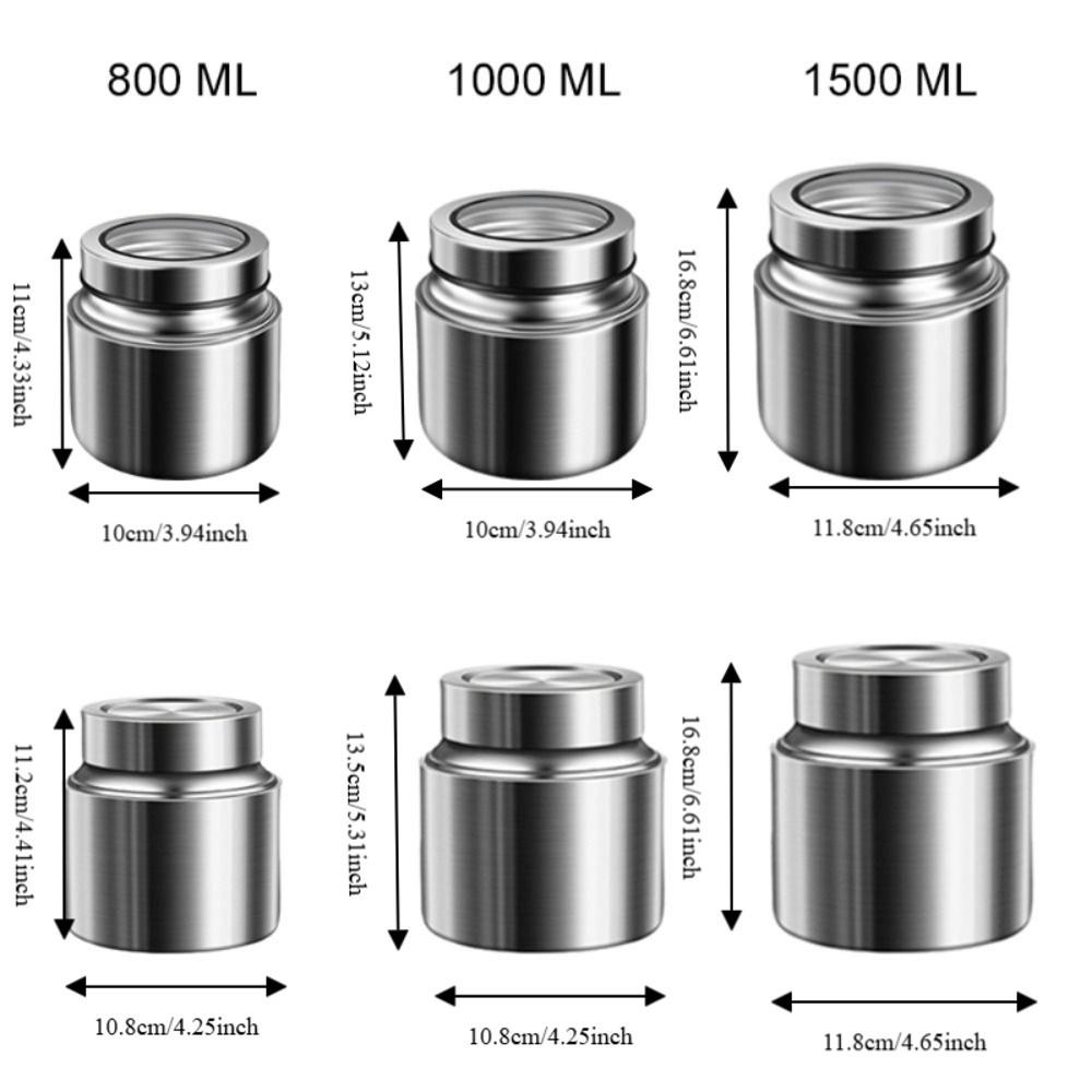 Moisture-Proof Stainless Steel Tea Canister Airtight Tea Storage Jar Sugar