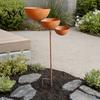 Adjustable Garden Stake 3 Tiered Cascading Rain Catcher Bird Bath, Metal Water Anti-rust Bowl Feeder, Outdoor Pollinator Watering Station for Garden,